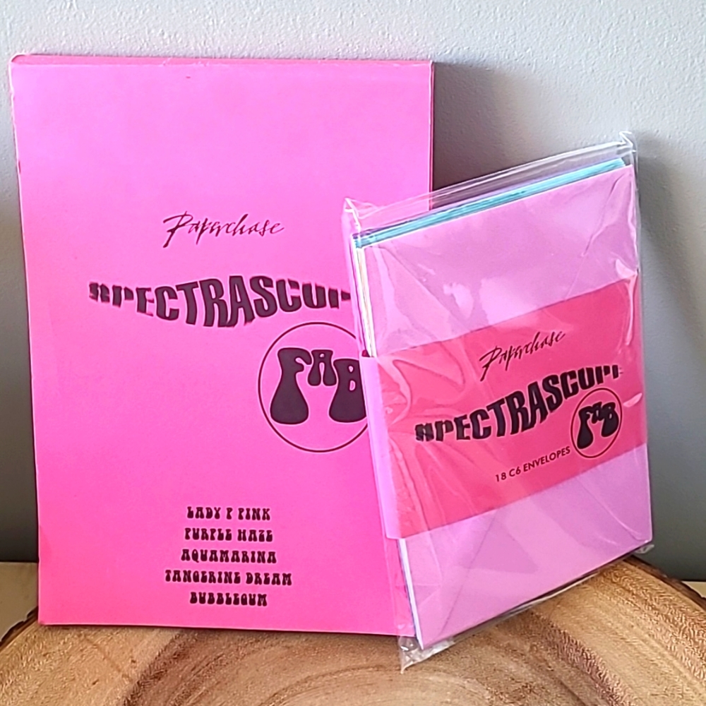 NWT Vintage Paperchase "Spectrascope" Fab note paper and envelopes